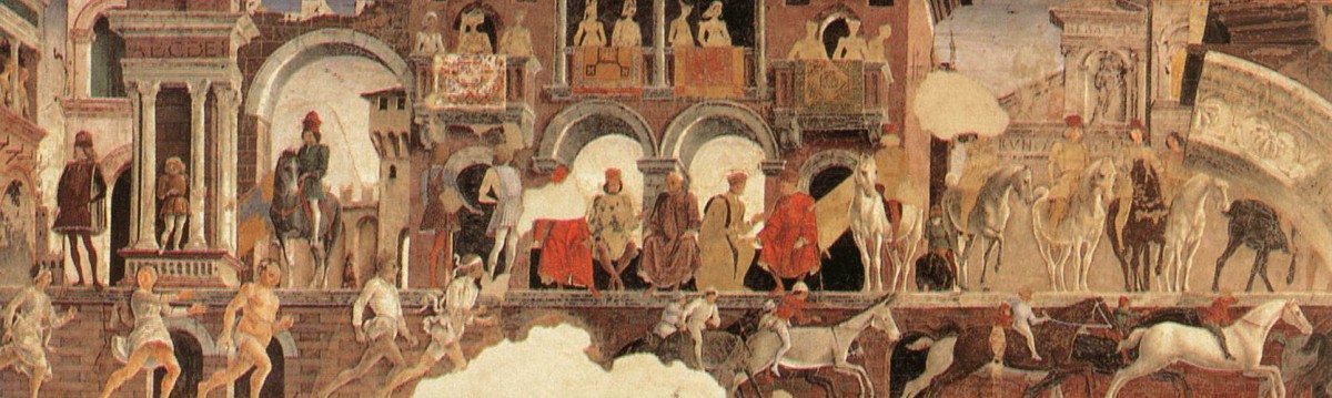 Cossa, Francesco del (1436-1478)- Allegory of April (detail) 1.jpg